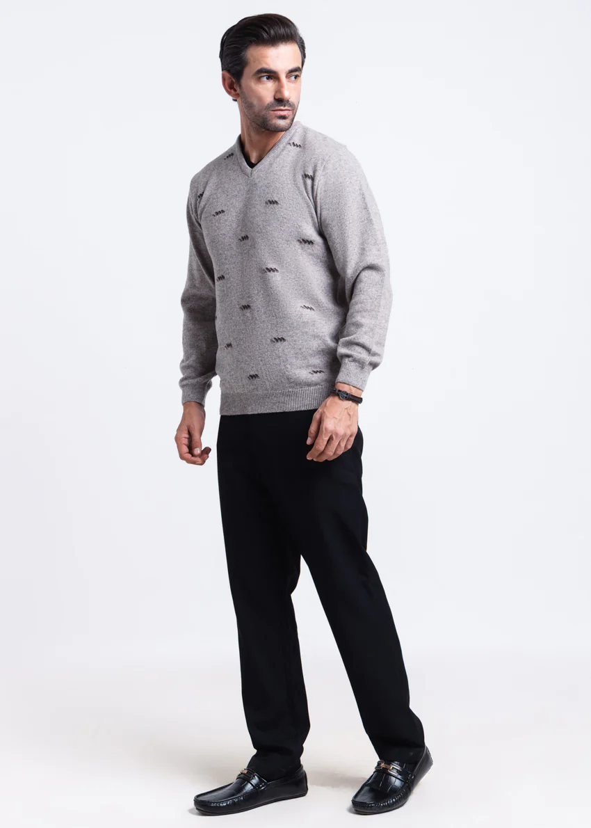 String-V-Neck Full Sleeves Sweater (505-14) - Image 5