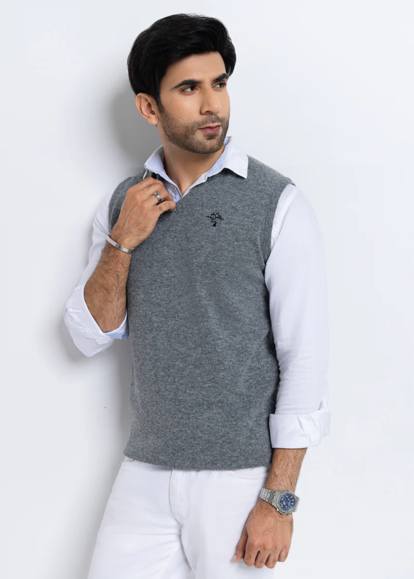 St-Grey-V-Neck Sando Sweater (651-14) - Image 4