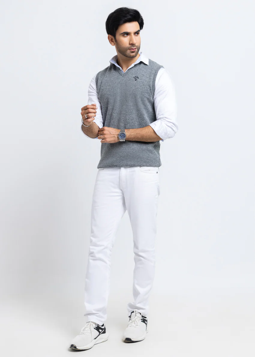 St-Grey-V-Neck Sando Sweater (651-14) - Image 5
