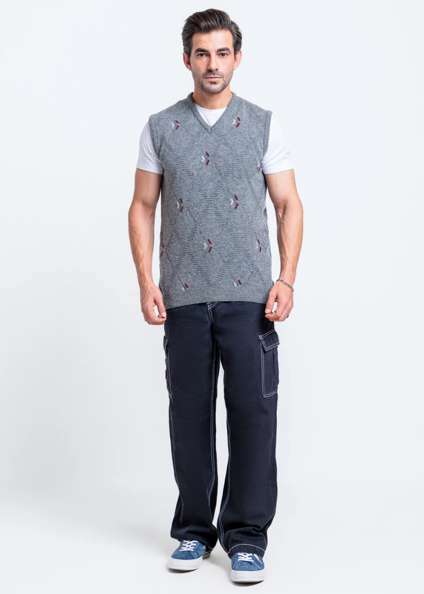 St-Grey-V-Neck Sando Sweater (664-14) - Image 5