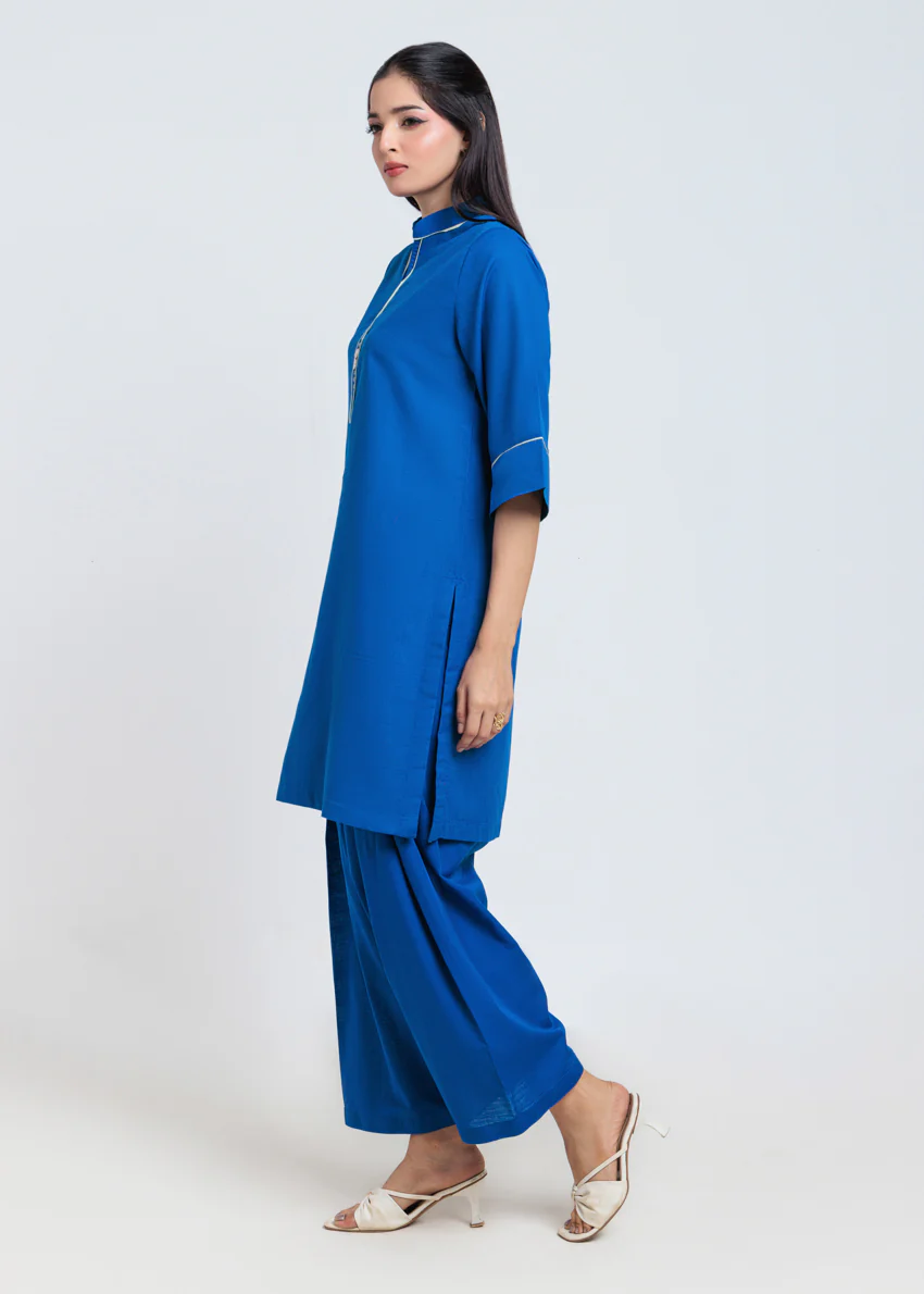 Blue-Khaddar-2 Piece (AWT212P84P) - Image 3