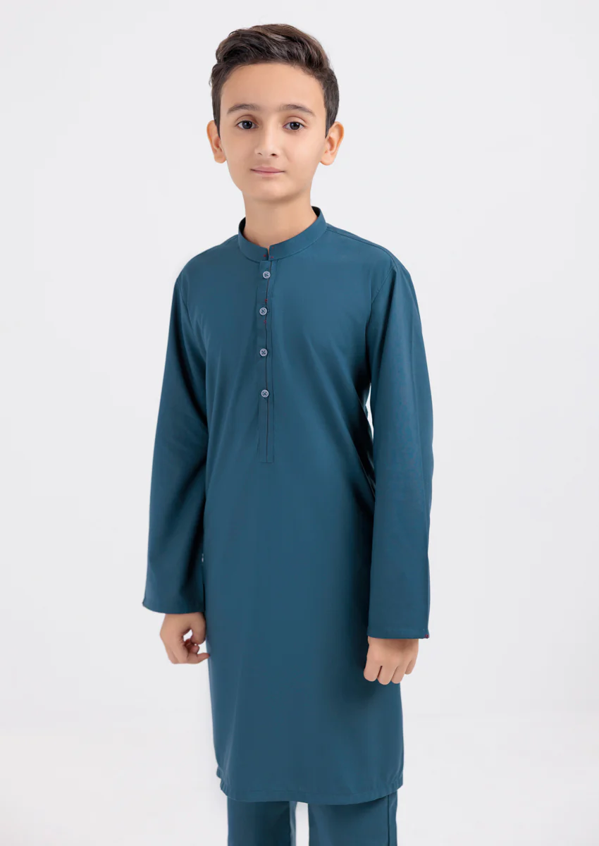 Teal-Blended-Kurta Trouser - (B25KP2009) - Image 4