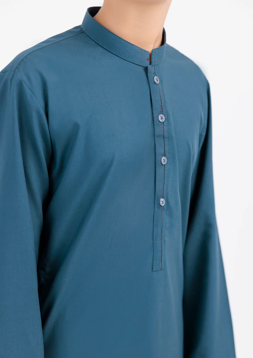 Teal-Blended-Kurta Trouser - (B25KP2009) - Image 5