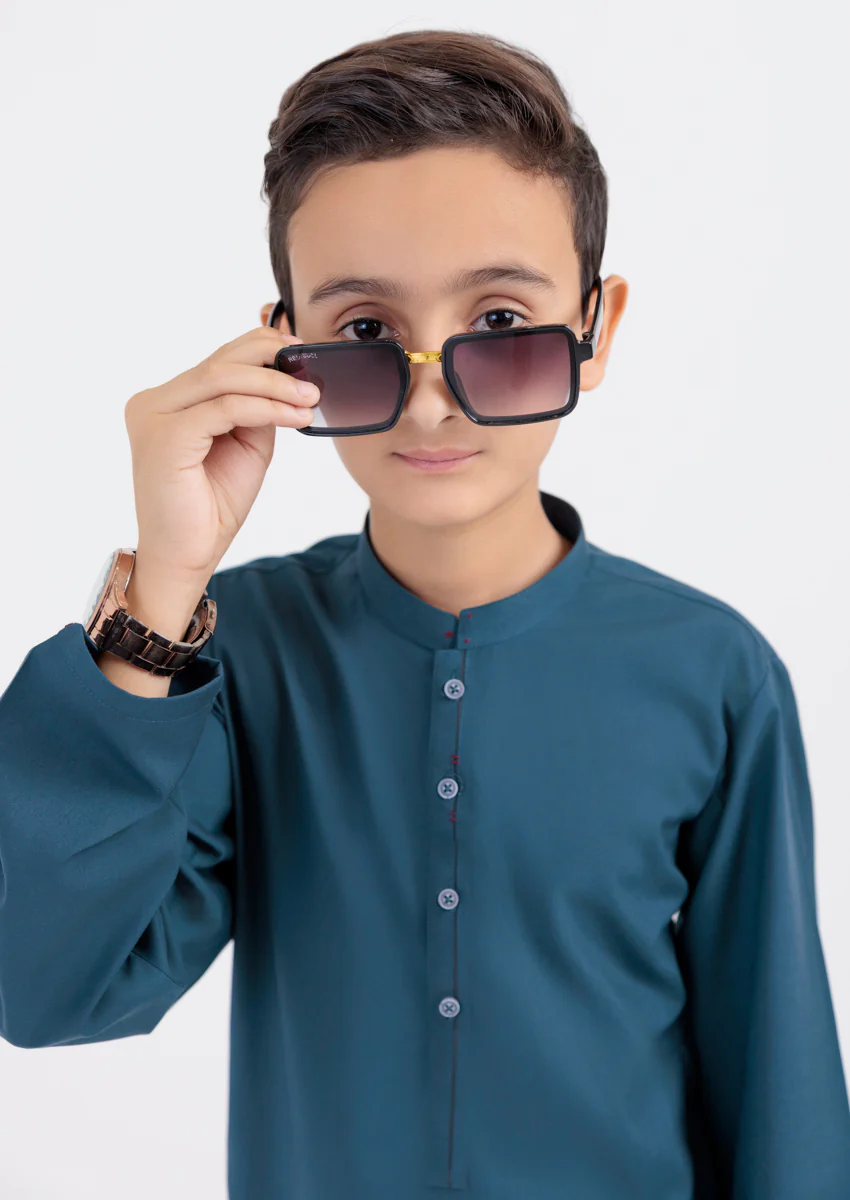 Teal-Blended-Kurta Trouser - (B25KP2009) - Image 6
