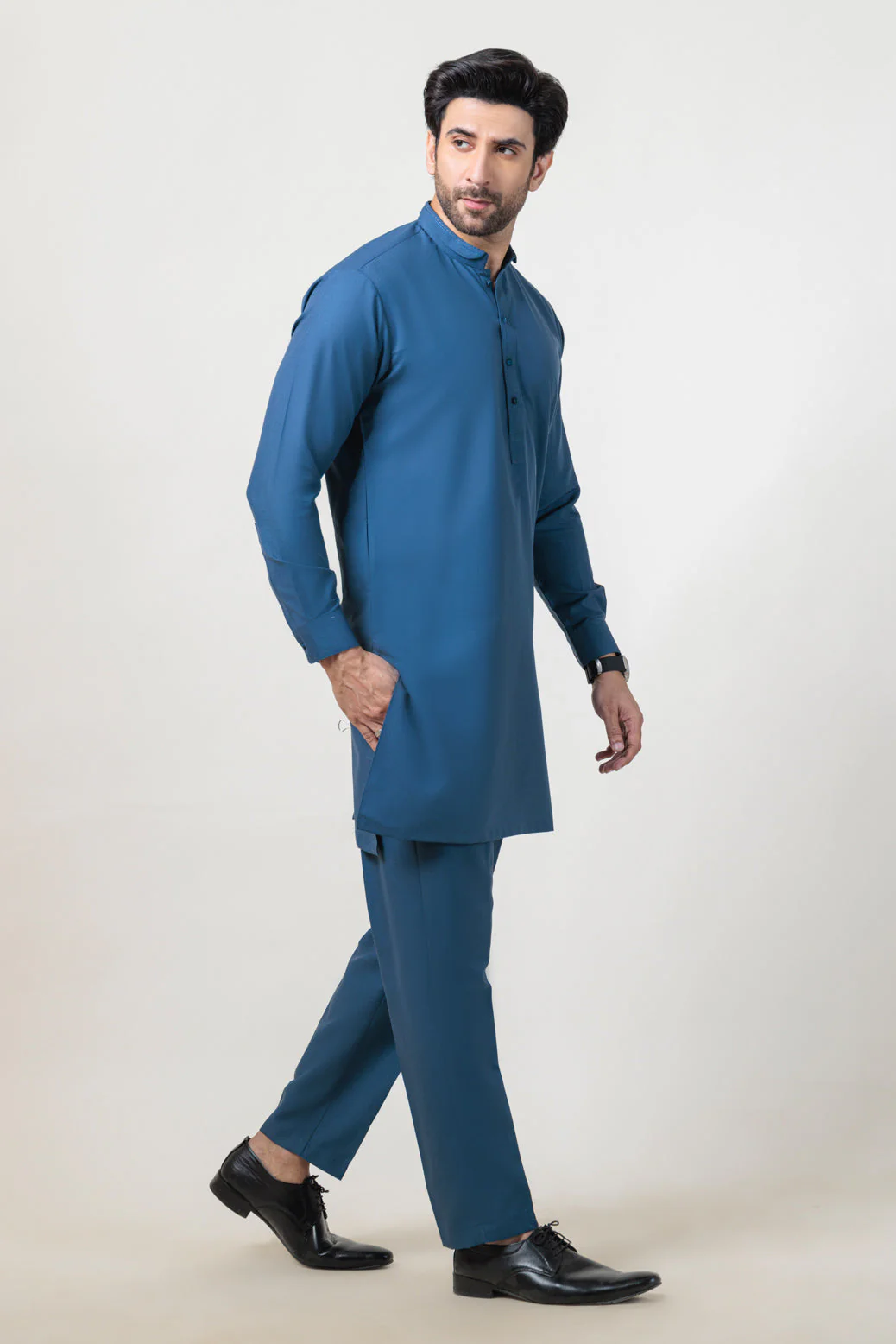 BLUE-BLENDED-KURTA TROUSER - (KSW24-019) - Image 3