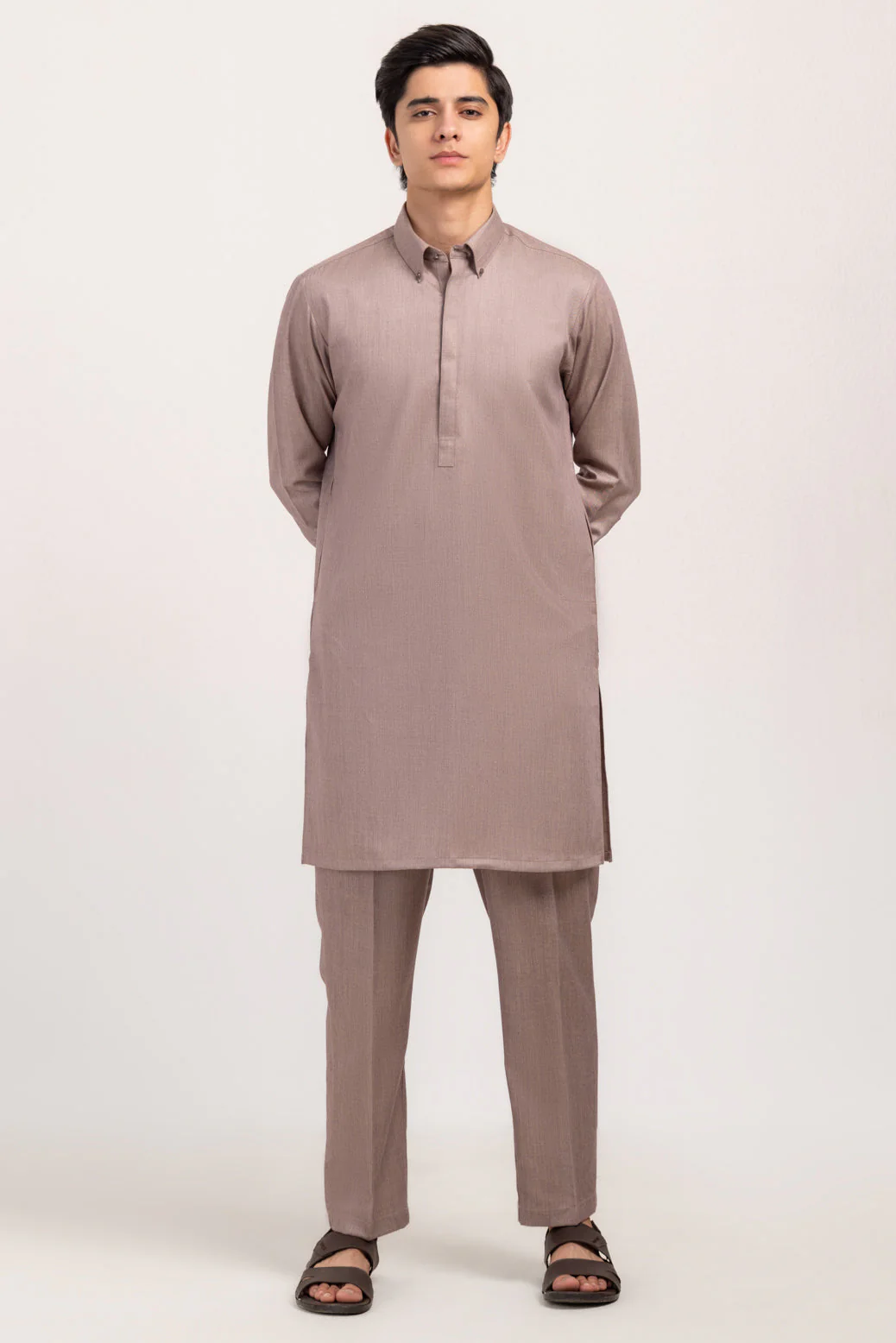 FAWN-BLENDED-KURTA TROUSER - (KSW24-028) - Image 4