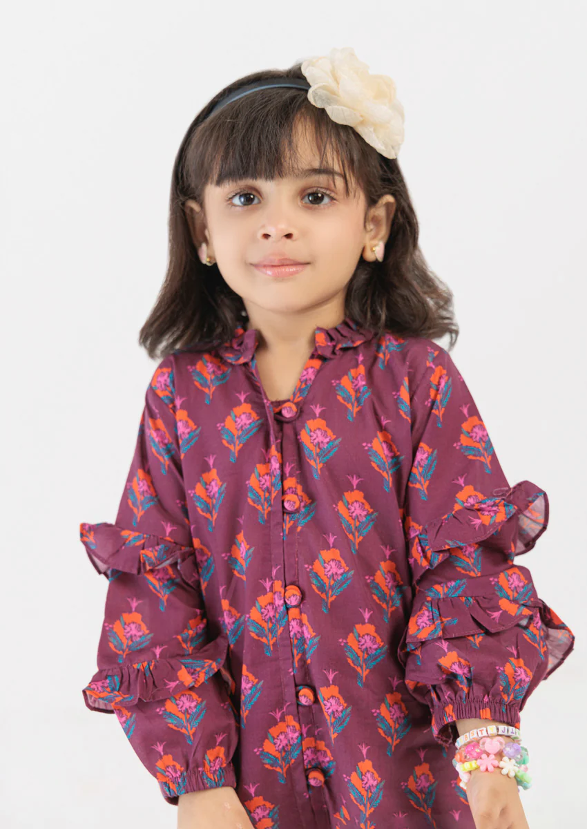 Plum-Cambric-2 Piece (GPS25P2035) - Image 4