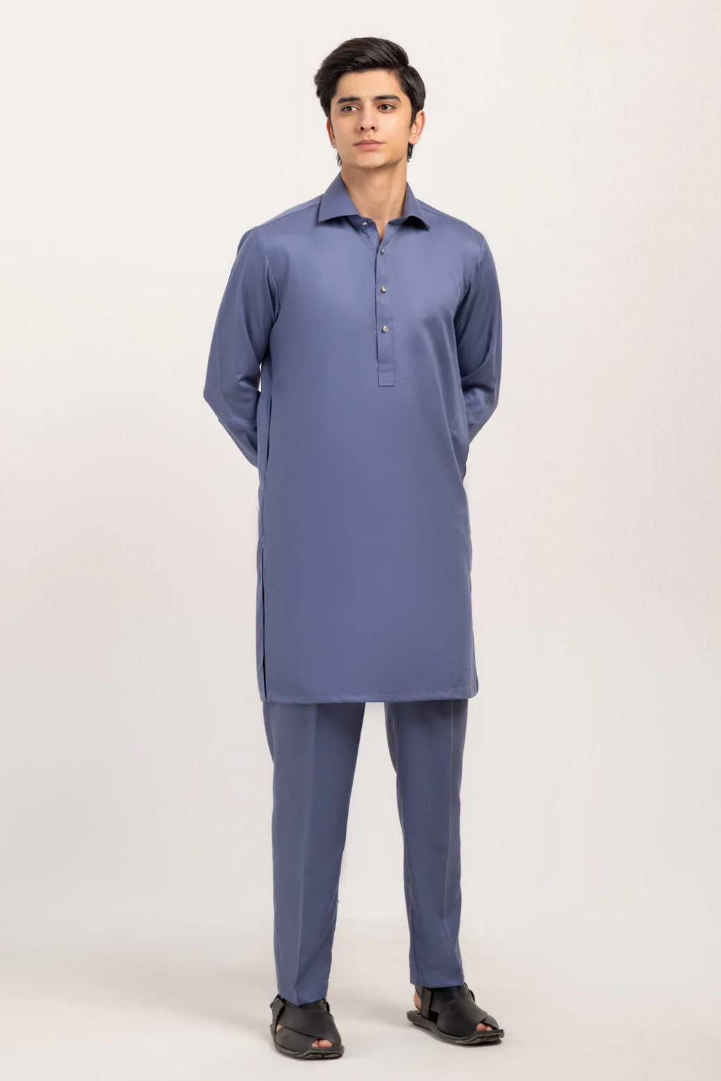 GREY-BLENDED-KURTA TROUSER - (KSW24-027) - Image 4