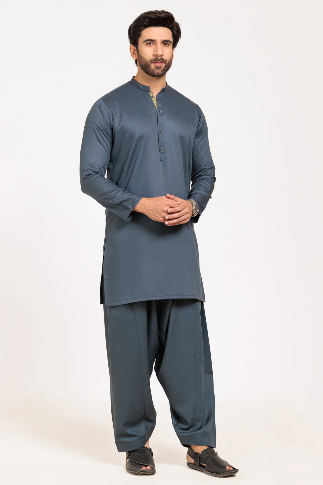S-GREEN-BLENDED-KURTA TROUSER - (KSW24-029) - Image 3
