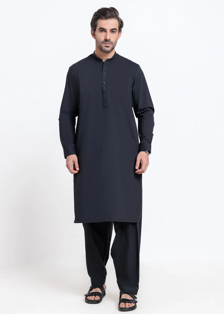 Black-Blended-Shalwar Suit - (MPS25SSS2083) - Image 3
