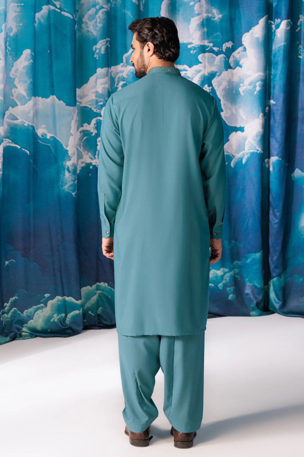 O-GREEN-BLENDED-KURTA SHALWAR - (KSRW24-004) - Image 5