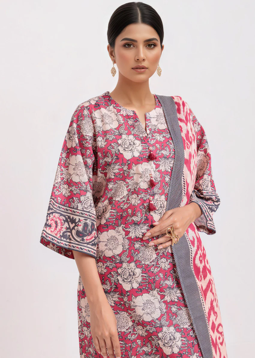 Pink-Khaddar-3 Piece (WP3PPBW25B10N2) - Image 3