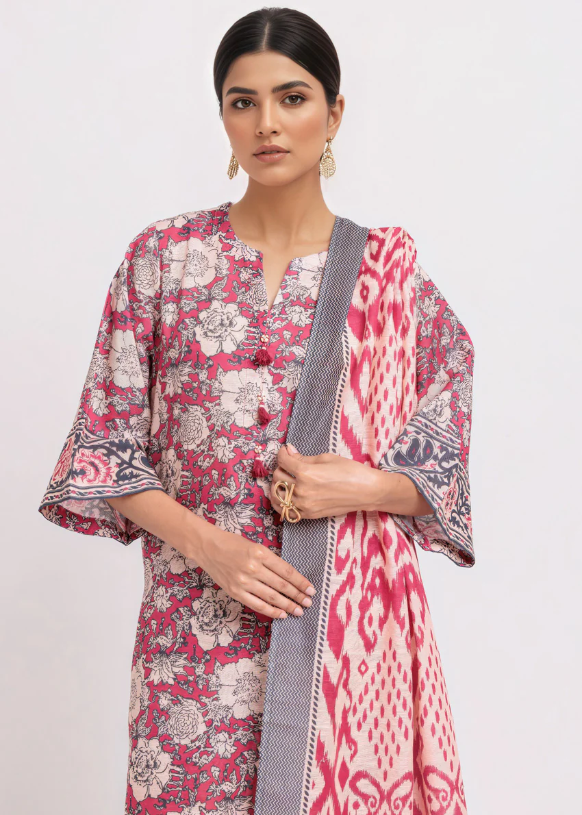 Pink-Khaddar-3 Piece (WP3PPBW25B10N2) - Image 4